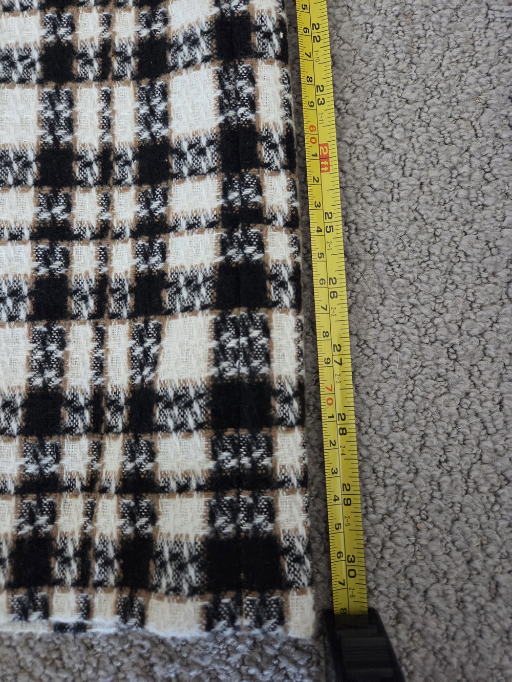 Checked Wool-Blend Dress Pants